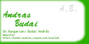 andras budai business card